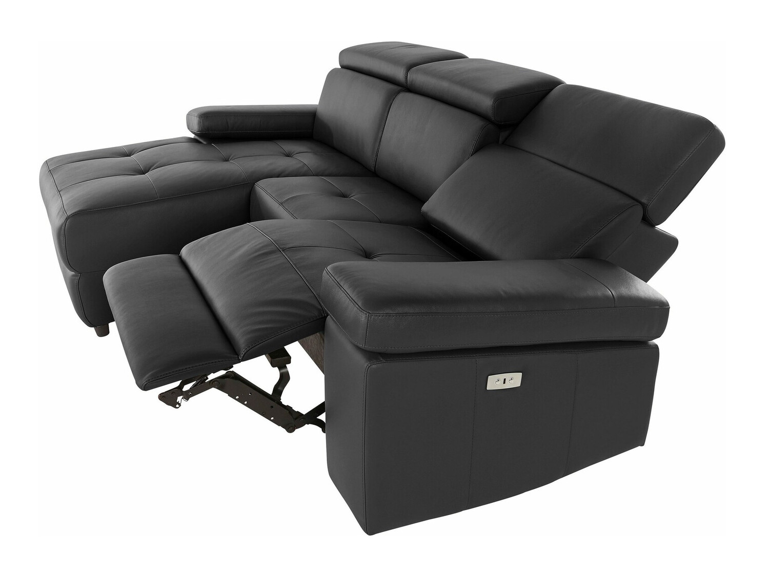 Stūra dīvāns reglaineris Denton 1492 (Melns)