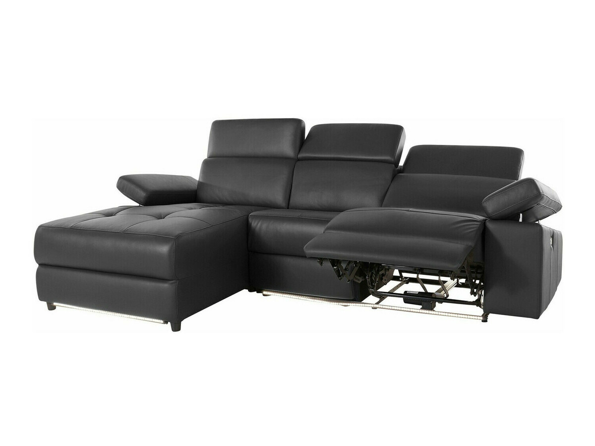 Угловой диван реклайнер Denton 1493 (Чёрный)