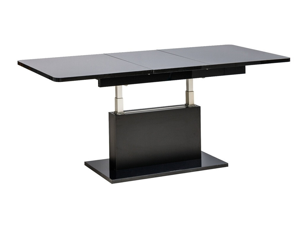 Žurnālu galdiņš transformeris Ogden 158 (Glancēts melns + Melns)