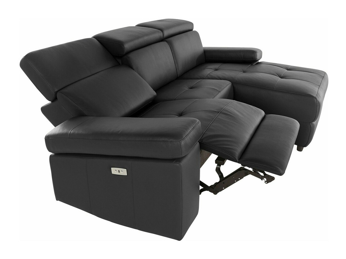 Угловой диван реклайнер Denton 1492 (Чёрный)