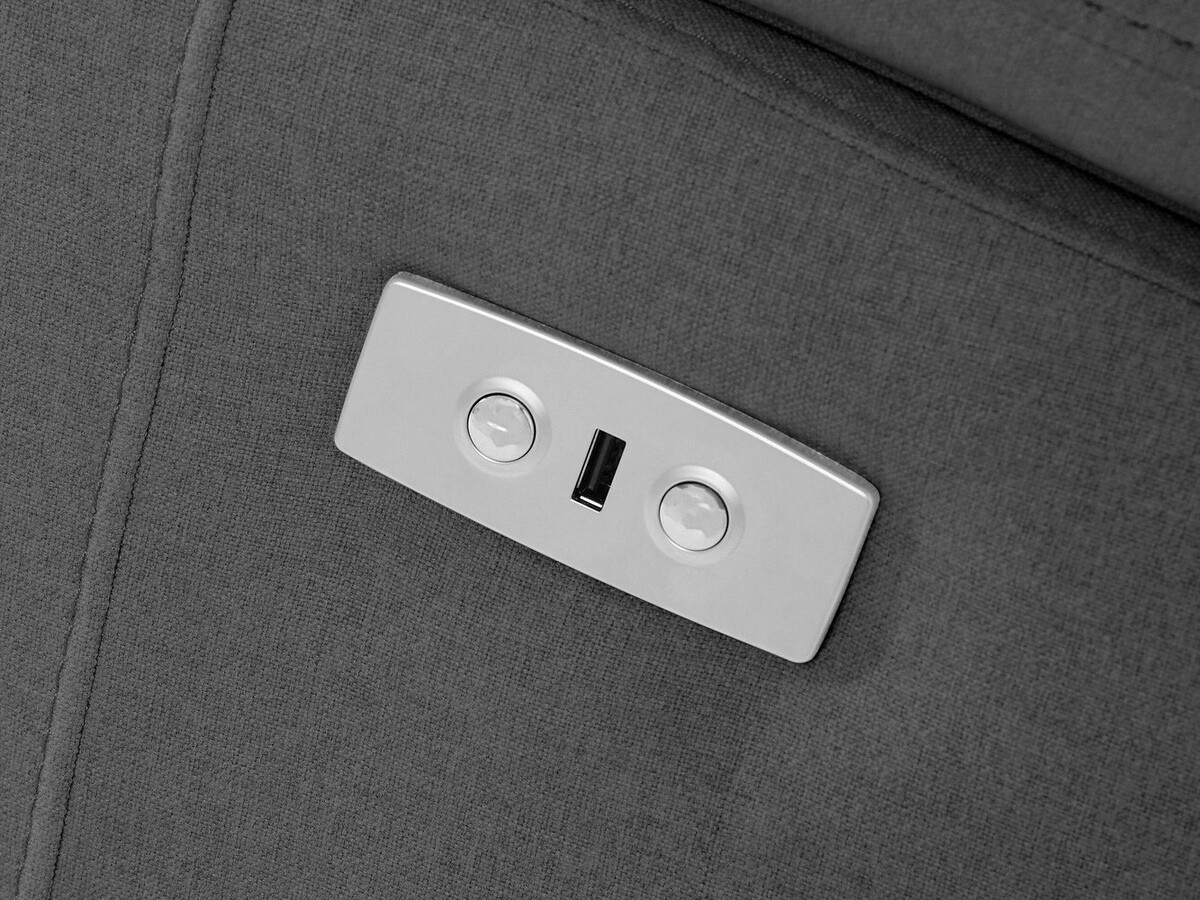 Угловой диван реклайнер Denton 704 (Антрацит)