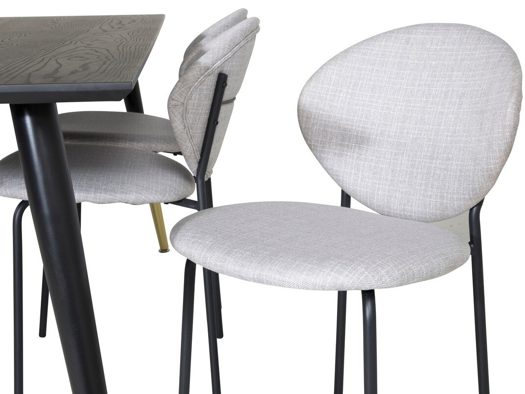 Обеденный гарнитур Dallas 1260 (Серый + Чёрный)