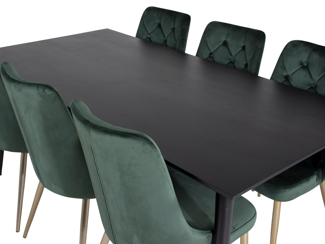 Обеденный гарнитур Dallas 1336 (Зелёный + золотой)