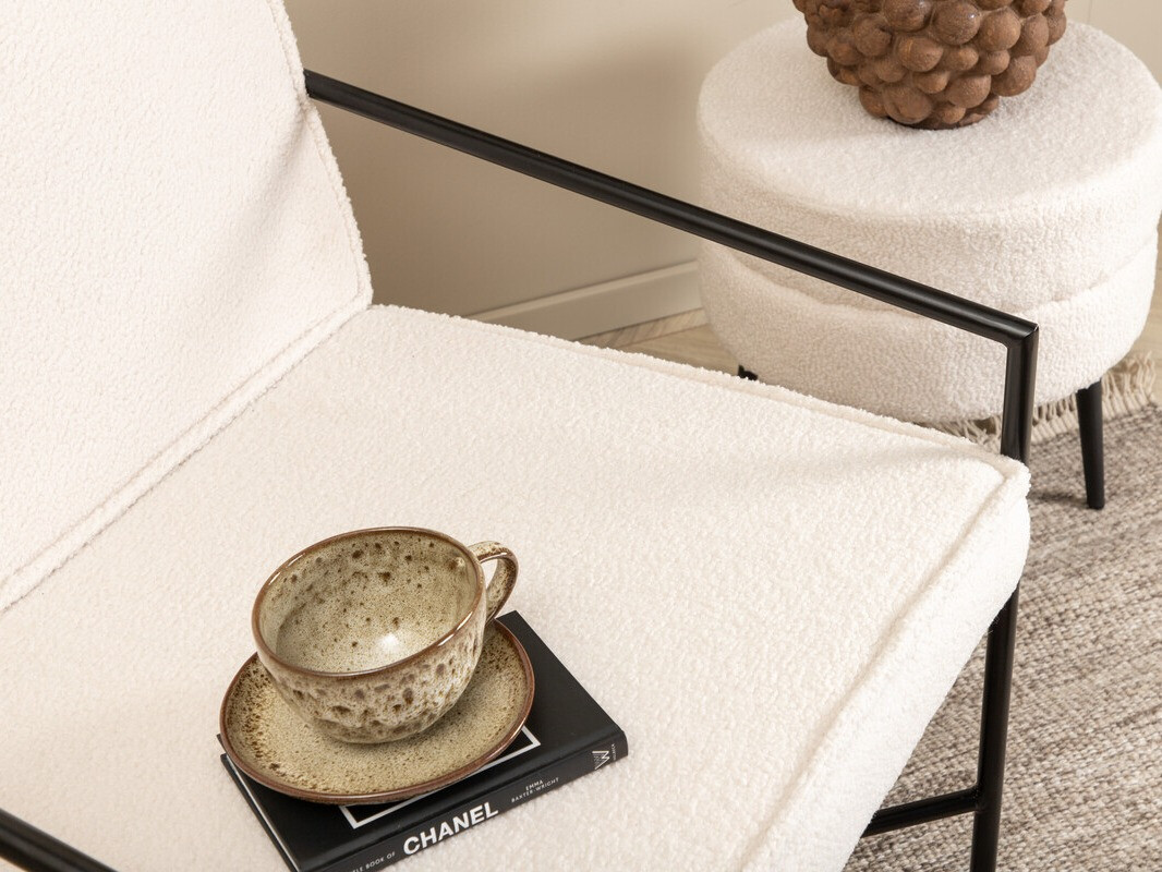 Atpūtas krēsls Dallas 1707 (Krēms + Melns)