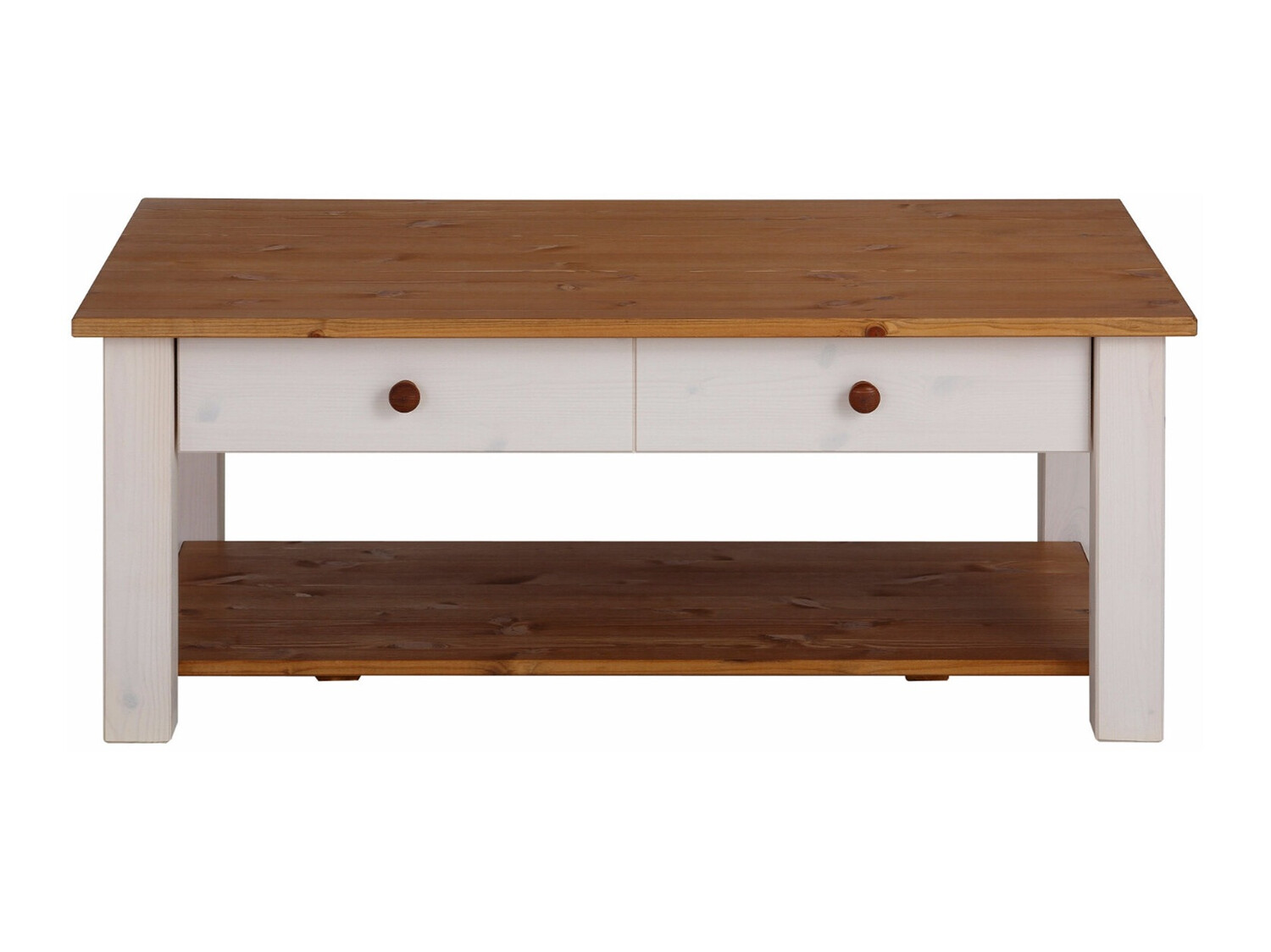 Žurnālu galdiņš Denton 754 (Balts + Medus ozols)