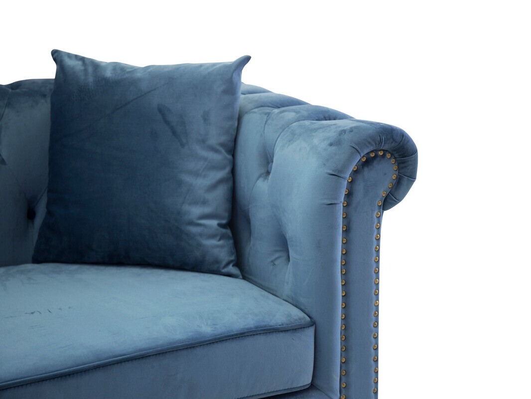 Chesterfield dīvāns Dallas 255 (Zils)