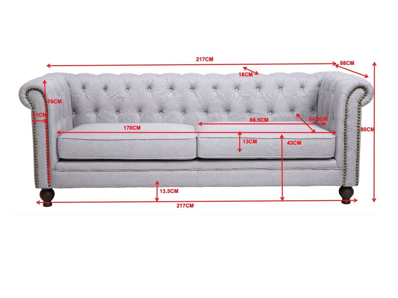 Диван Chesterfield Dallas 255 (Синий)