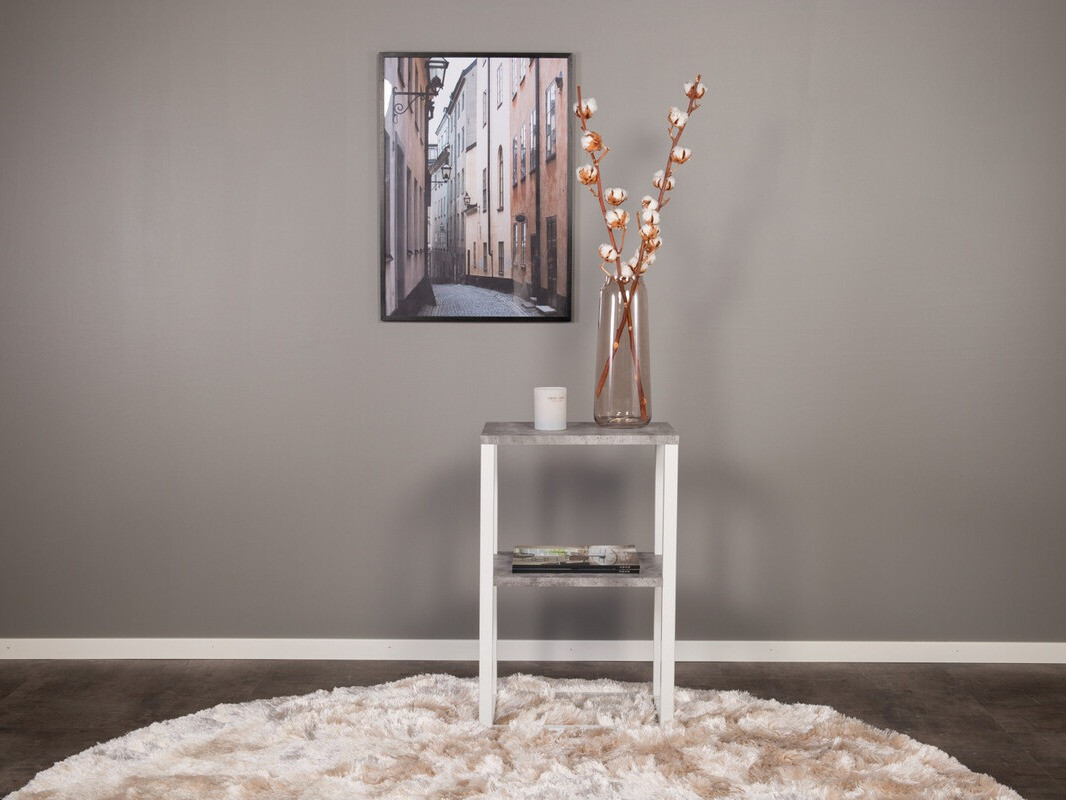 Kafijas galdiņš Dallas 3219 (Balts + Betons)