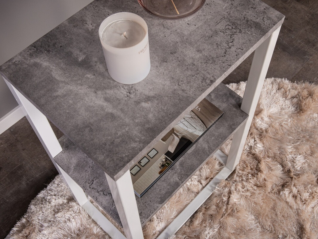 Kafijas galdiņš Dallas 3219 (Balts + Betons)