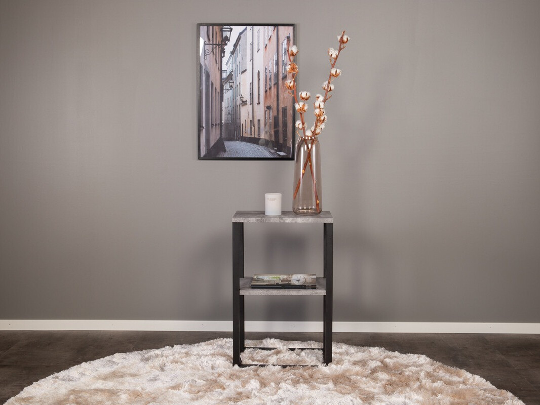 Kafijas galdiņš Dallas 3219 (Melns + Betons)