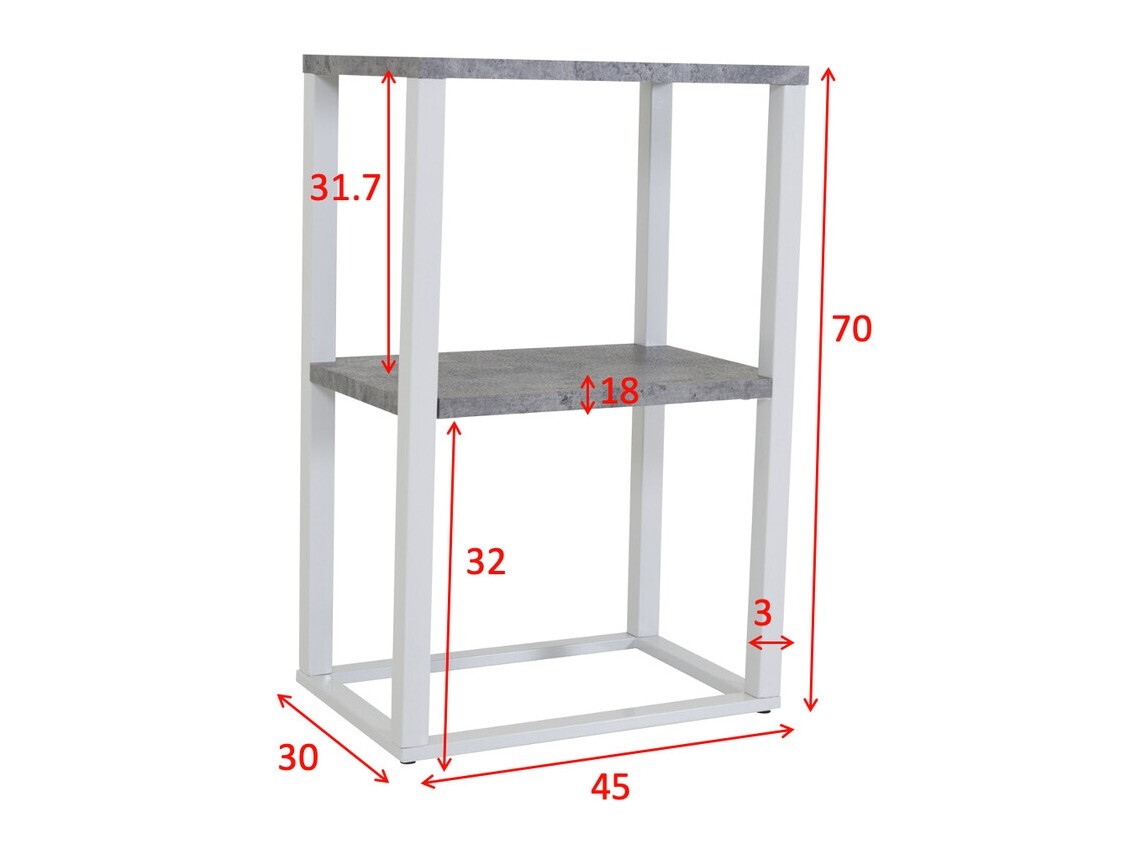Kafijas galdiņš Dallas 3219 (Melns + Betons)