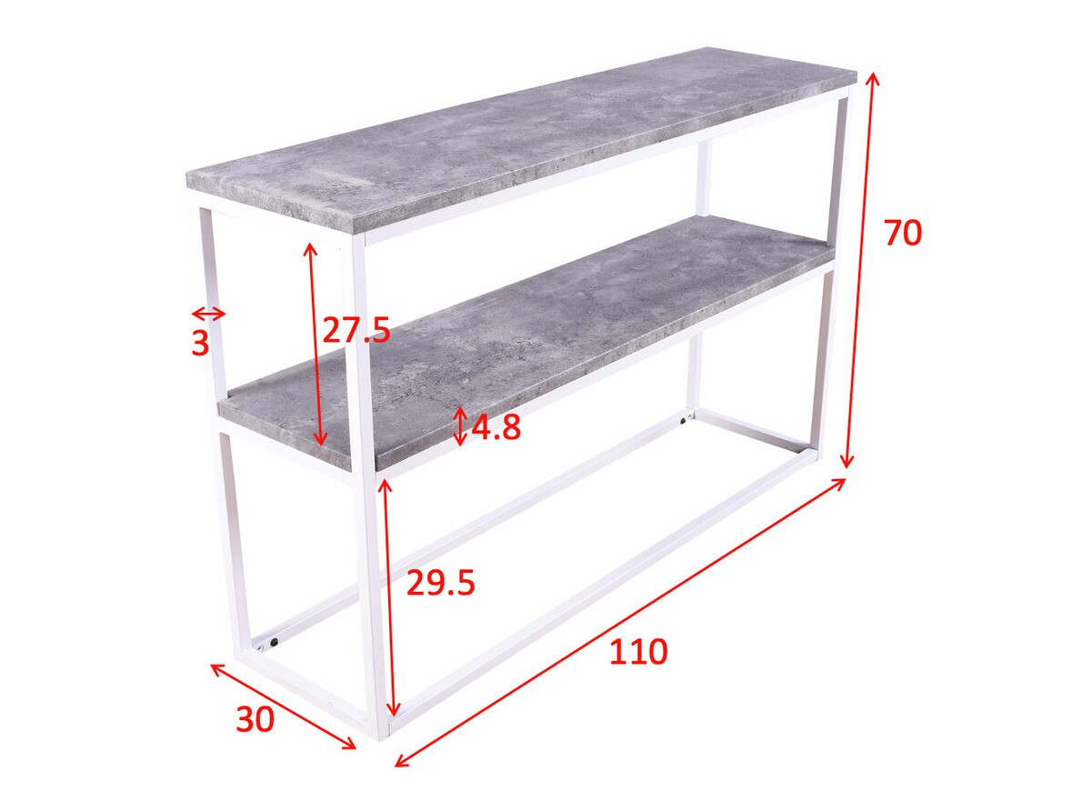 Konsole Dallas 2521 (Gaiši brūns + Melns)
