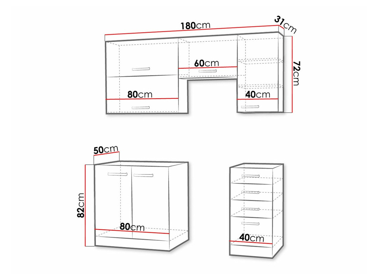 Модульный кухонный гарнитур Multi White 125