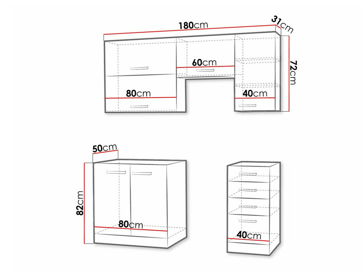 Модульный кухонный гарнитур Multi White 125