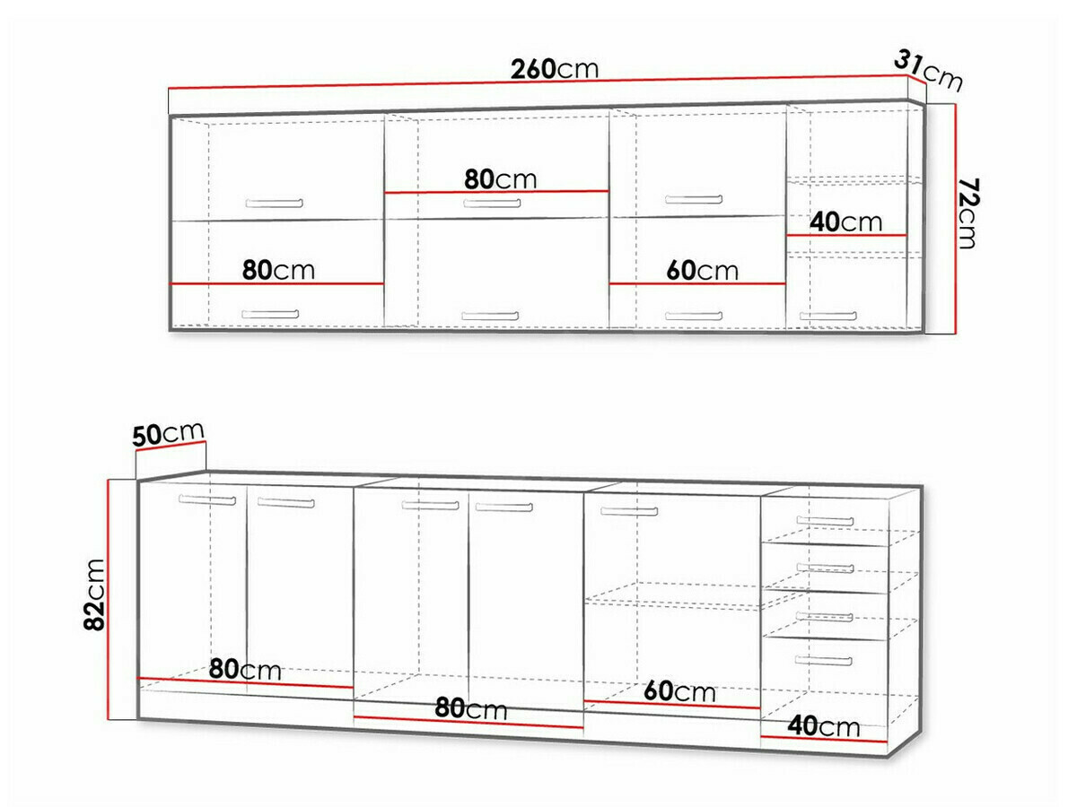 Moduļu virtuves komplekts Multi White 123