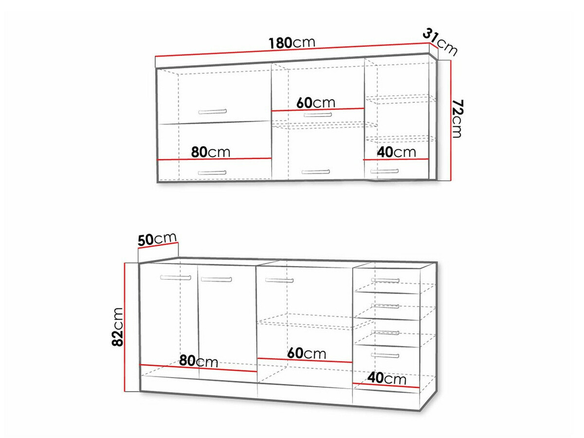Moduļu virtuves komplekts Multi White 124
