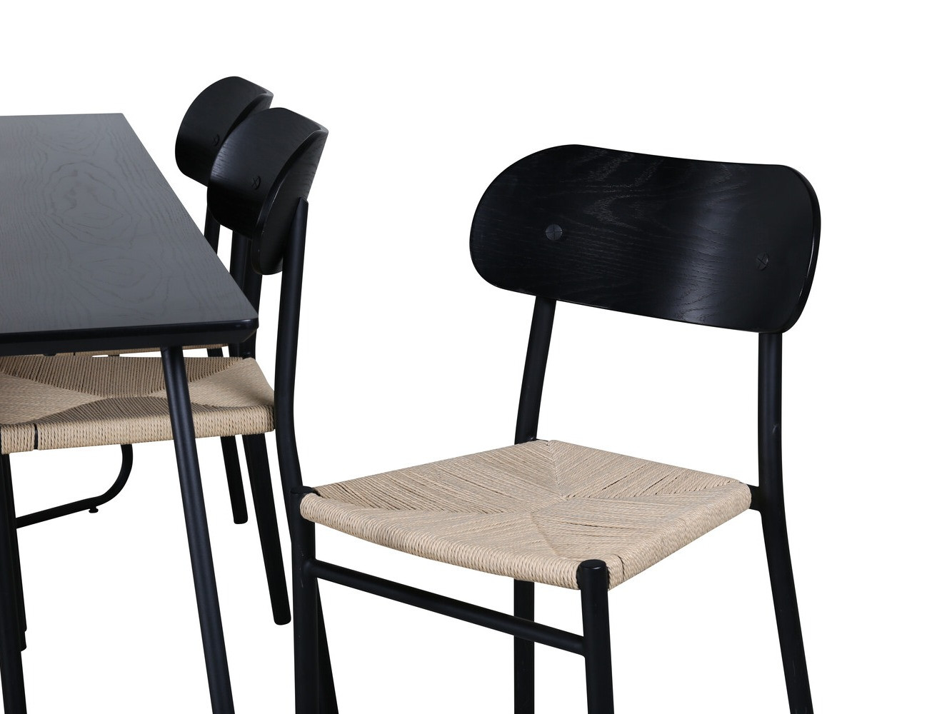 Ēdamistabas komplekts Dallas 2716 (Melns + Gaiši brūns)