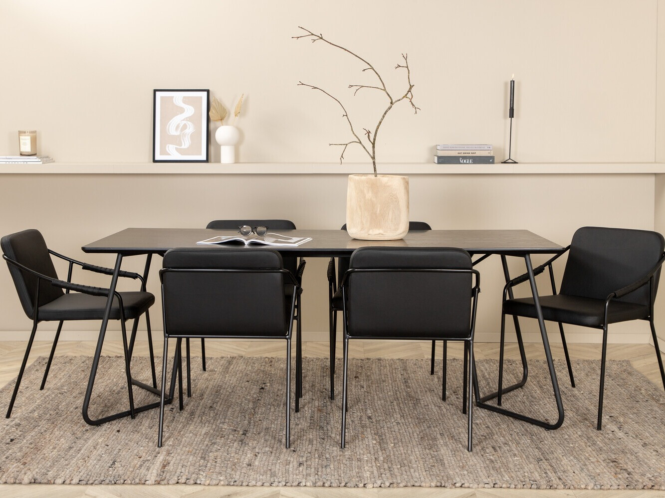 Ēdamistabas komplekts Dallas 2720 (Melns)