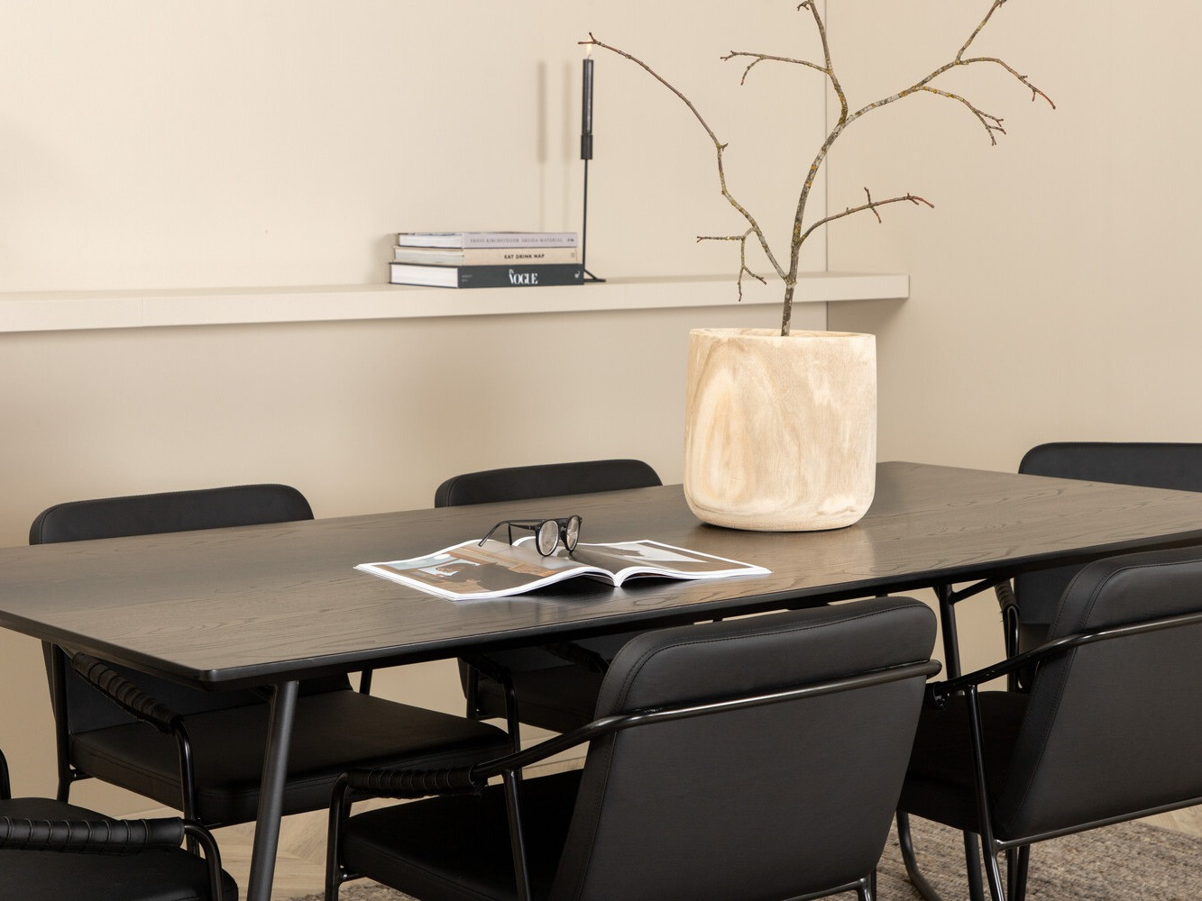 Ēdamistabas komplekts Dallas 2720 (Melns)