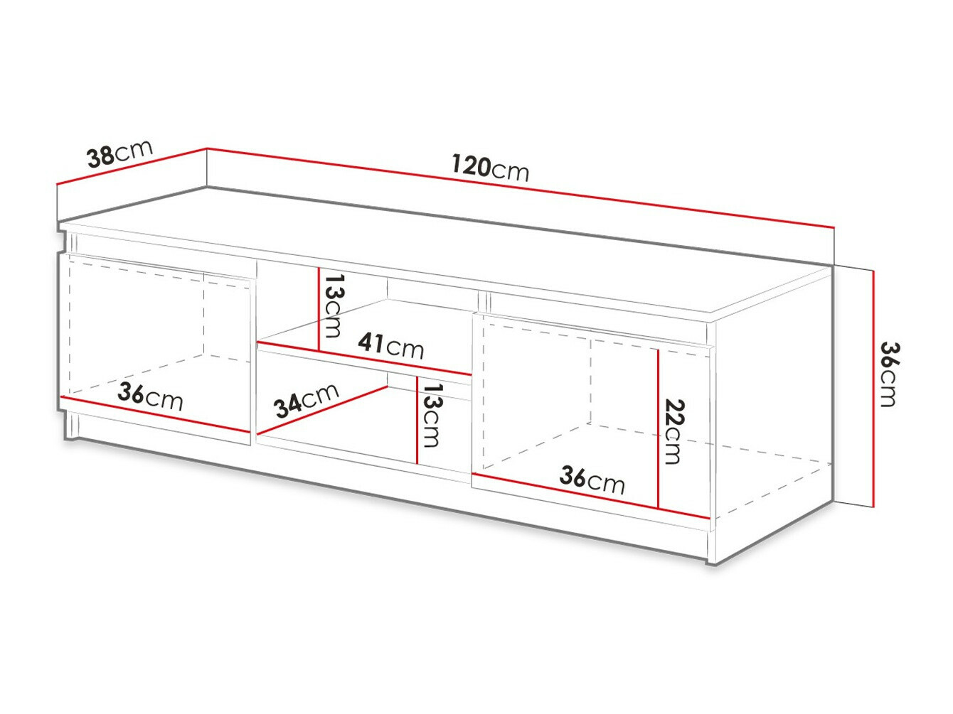 TV galds Sarasota 139 (Grafīts)