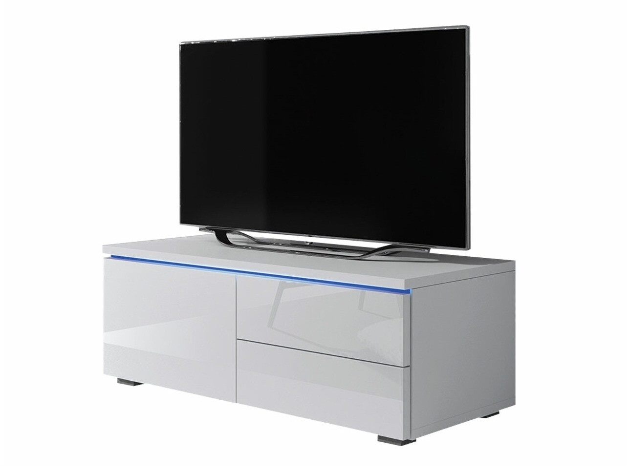 TV galds Uva VI (Balts + Glancēts balts)