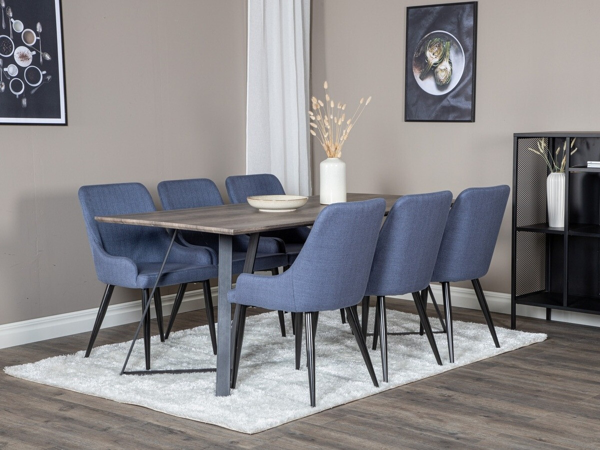 Обеденный гарнитур Dallas 1345 (Синий + Чёрный)