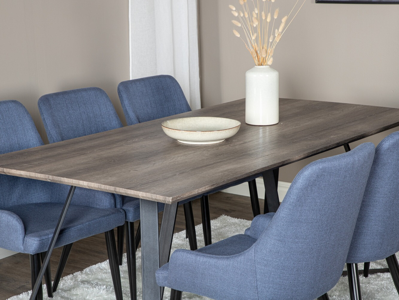 Обеденный гарнитур Dallas 1345 (Синий + Чёрный)