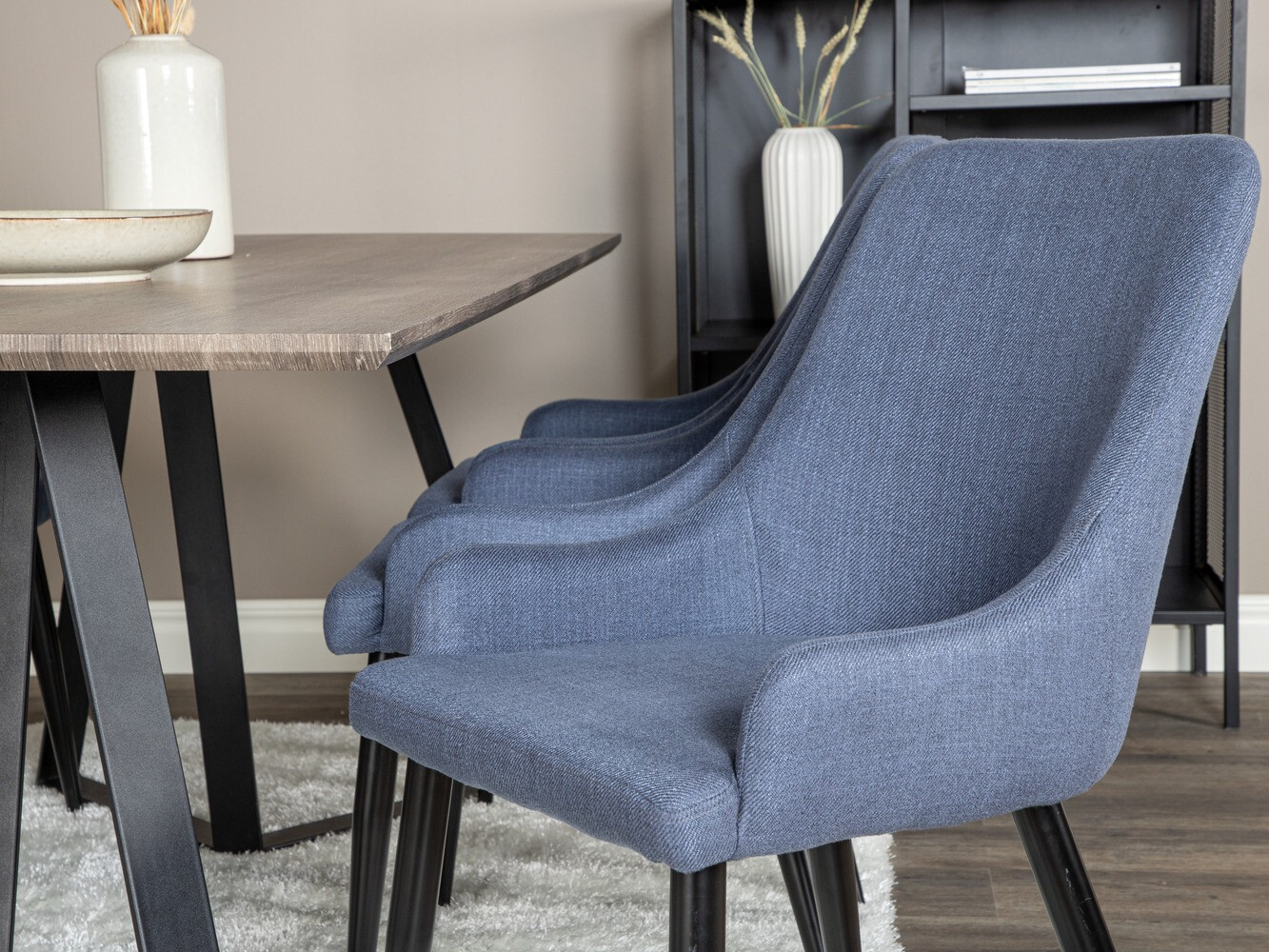 Обеденный гарнитур Dallas 1345 (Синий + Чёрный)