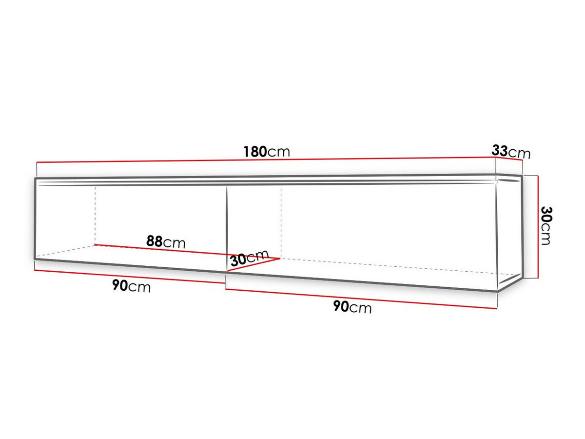 ТВ тумба Sarasota 121 (Дуб вотан + Глянцевый белый)