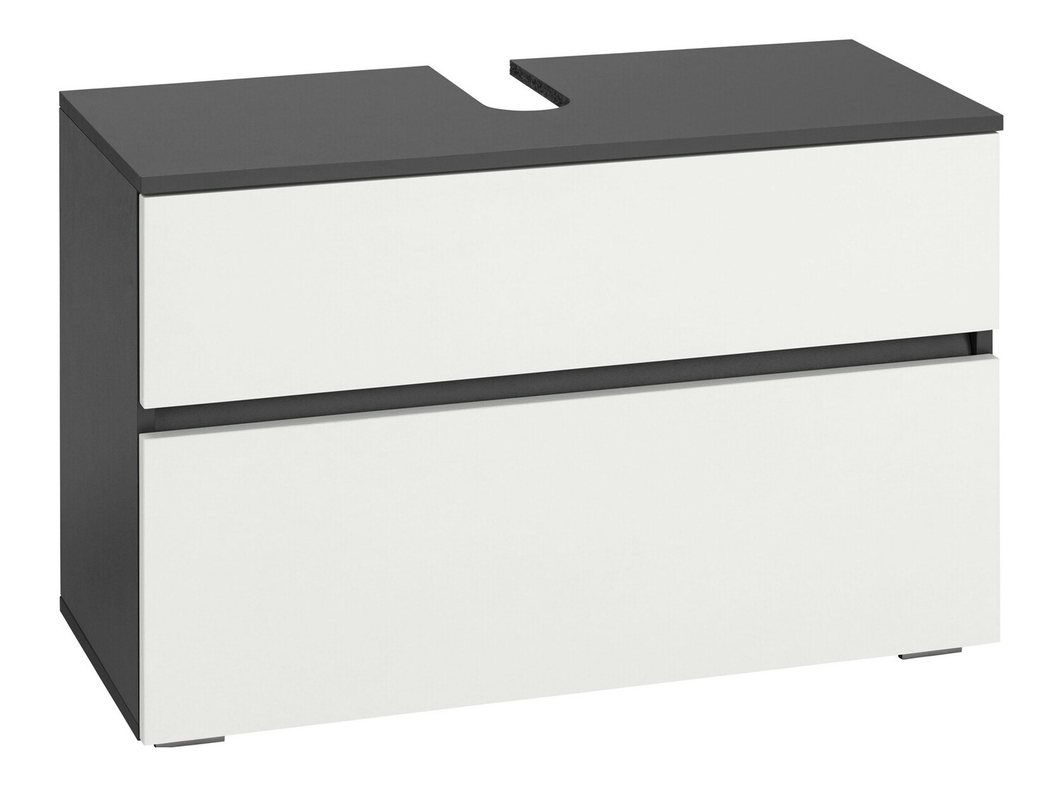 Stāvošs vannas istabas skapītis izlietnei Soncamu 109 (Balts + Antracīts)