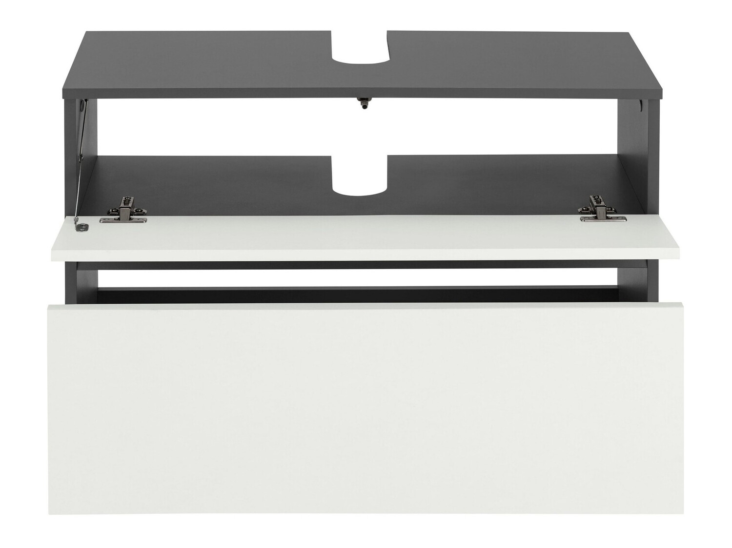 Stāvošs vannas istabas skapītis izlietnei Soncamu 109 (Balts + Antracīts)