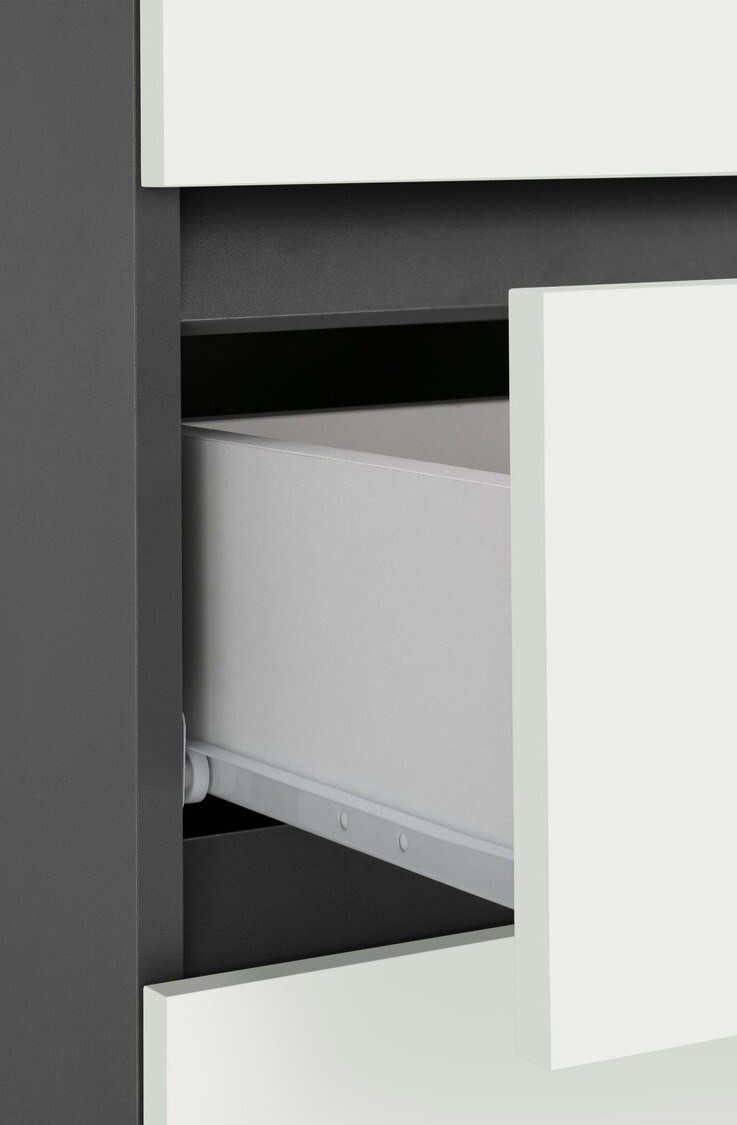 Stāvošs vannas skapītis Soncamu 102 (Balts + Antracīts)