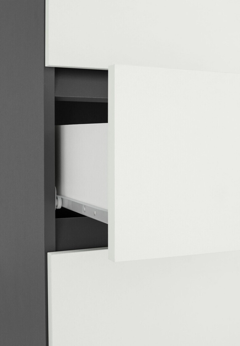 Stāvošs vannas skapītis Soncamu 106 (Balts + Antracīts)