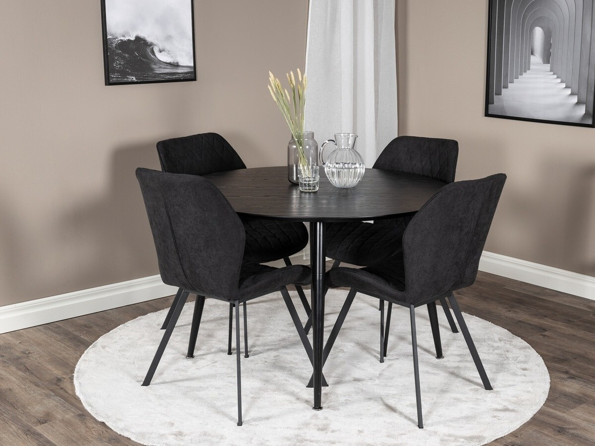 Ēdamistabas komplekts Dallas 1562 (Melns)