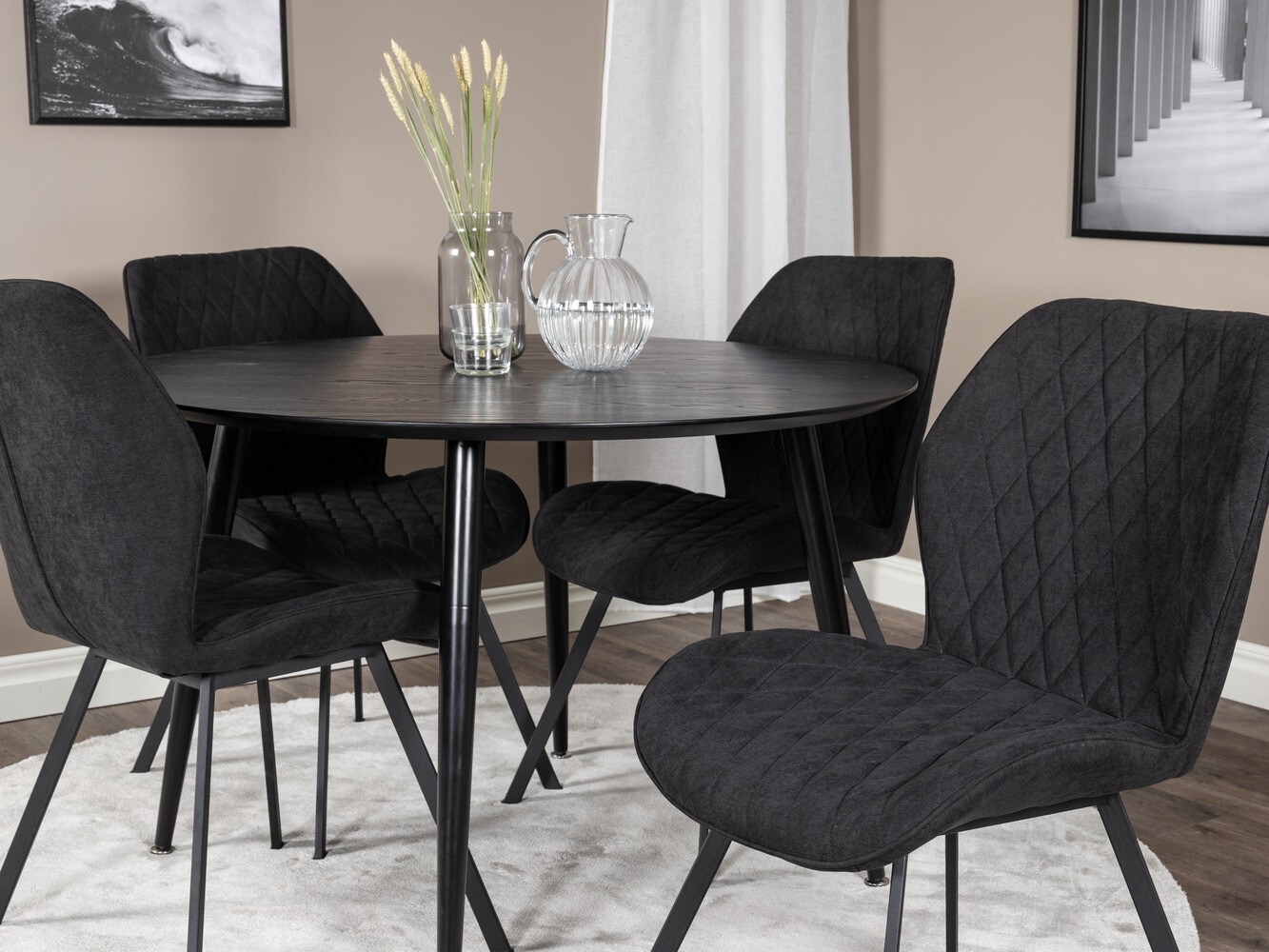 Обеденный гарнитур Dallas 1562 (Чёрный)