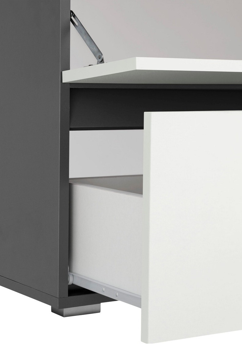 Stāvošs vannas istabas skapītis izlietnei Soncamu 109 (Balts + Antracīts)