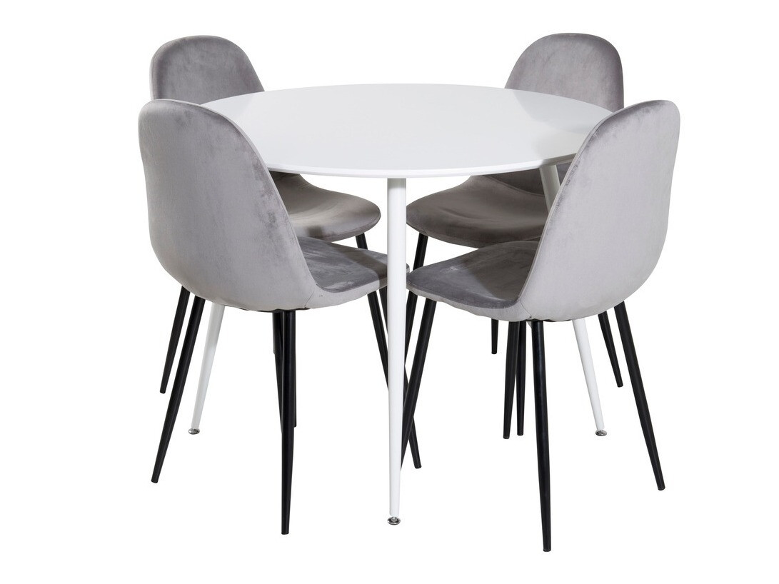 Ēdamistabas komplekts Dallas 1581 (Pelēks + Melns)