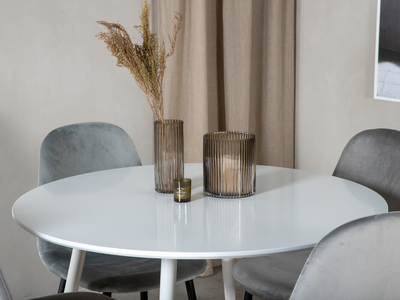 Ēdamistabas komplekts Dallas 1581 (Pelēks + Melns)