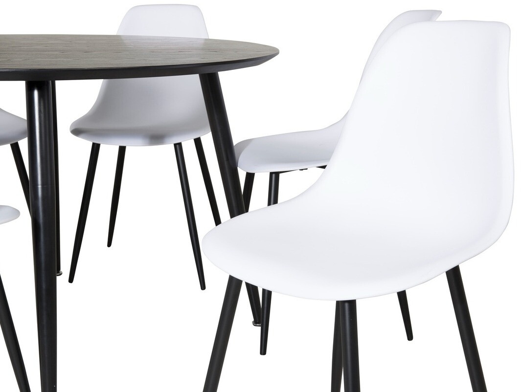 Обеденный гарнитур Dallas 1563 (Белый + Чёрный)