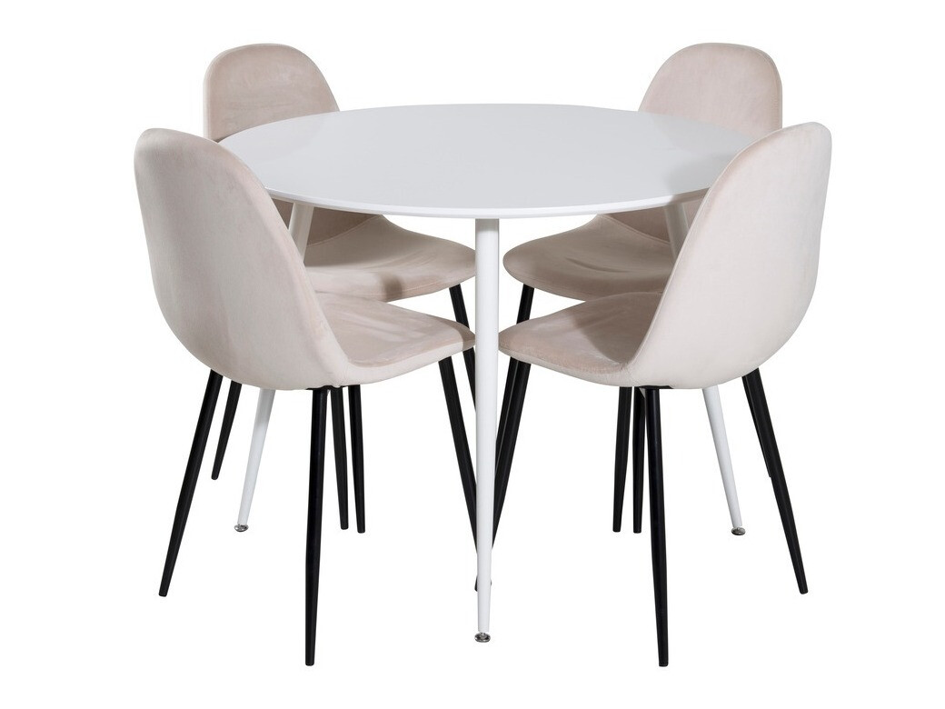 Обеденный гарнитур Dallas 1581 (Крем + Чёрный)