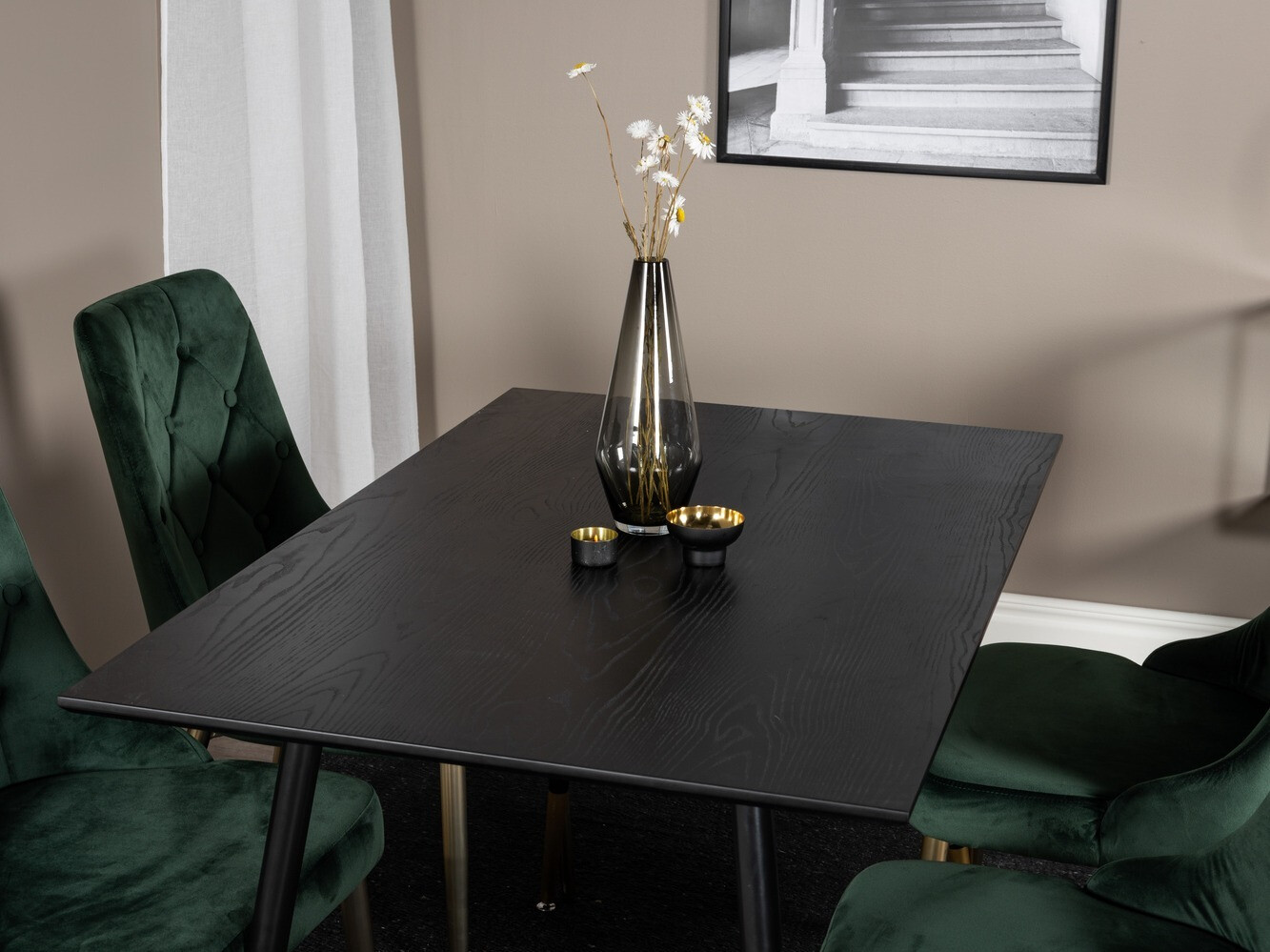 Ēdamistabas komplekts Dallas 1673 (Zaļš + zelta)