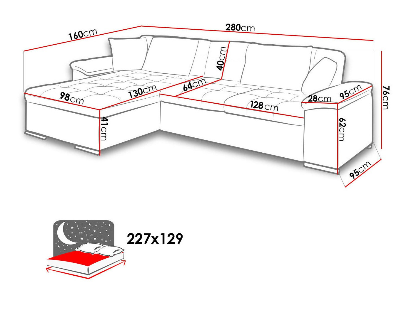 Stūra dīvāns Comfivo 181 (Otusso 14 + Sorriso 04)