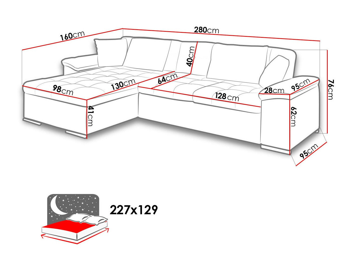 Угловой диван Comfivo 181 (Otusso 14 + Sorriso 04)
