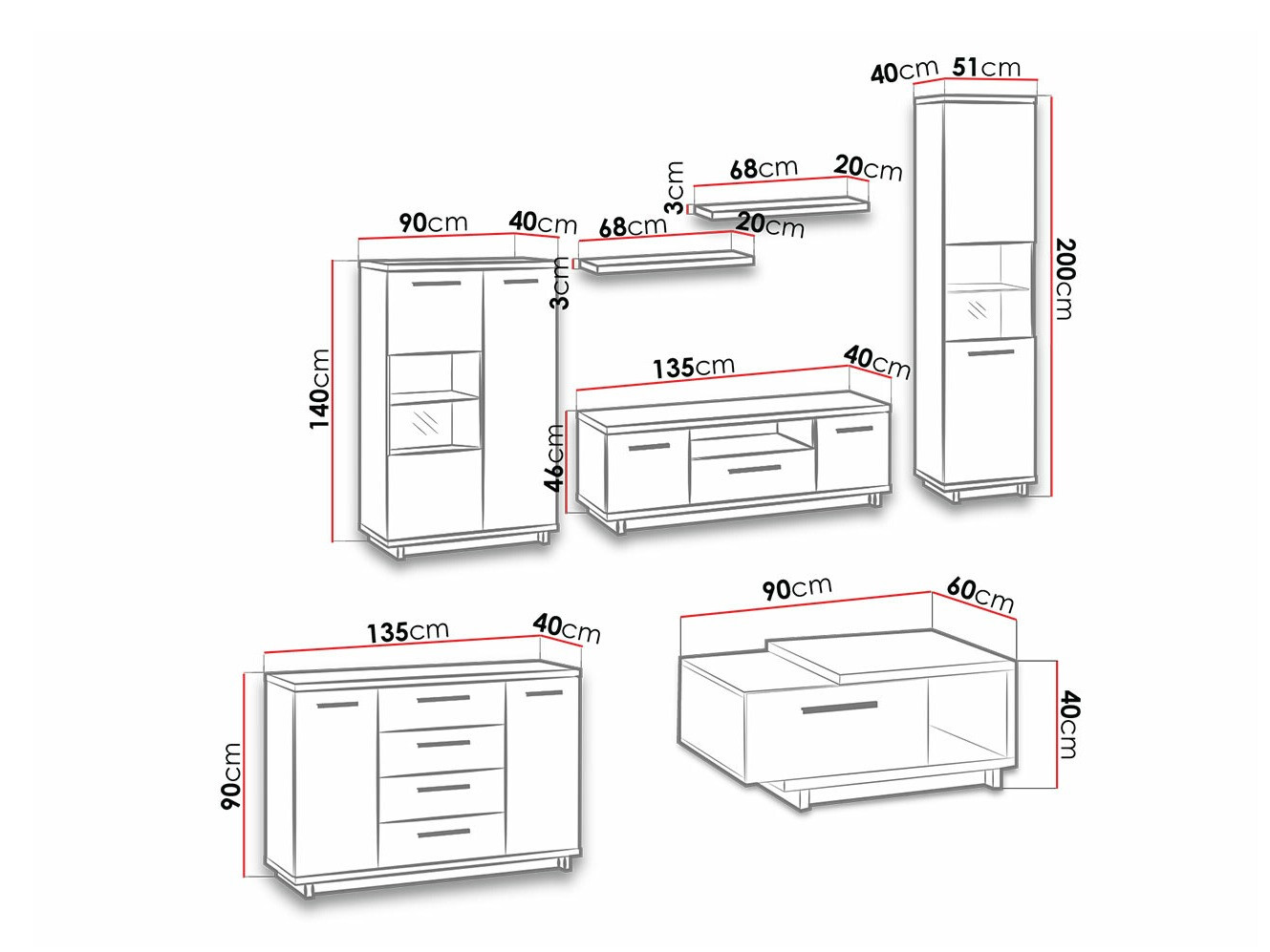 Viesistabas komplekts Morlira 115
