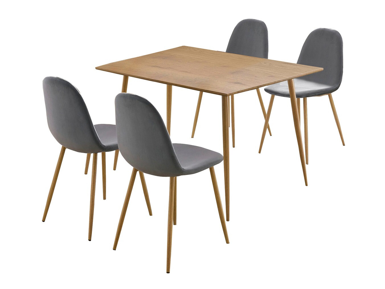 Ēdamistabas komplekts Denton 764 (Pelēks + Ozols)