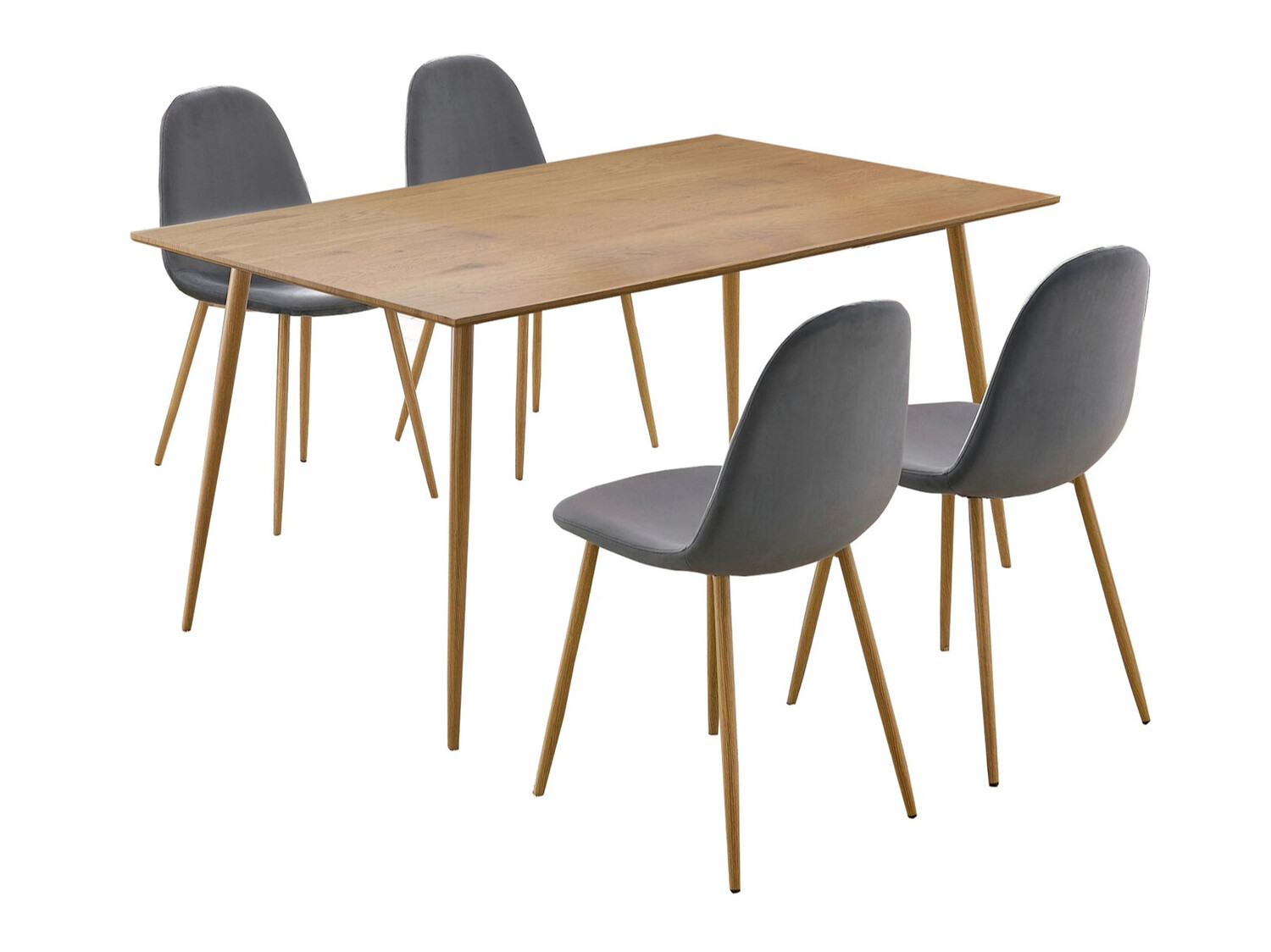 Обеденный гарнитур Denton 818 (Серый + Дуб)