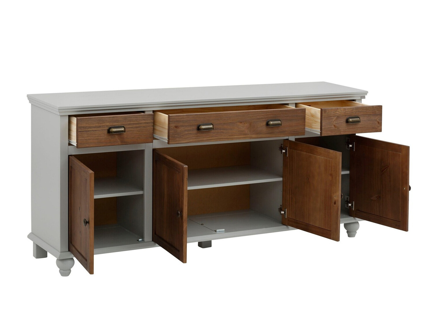 Kомод Tivmeri 102 (Серый + Коричневый)