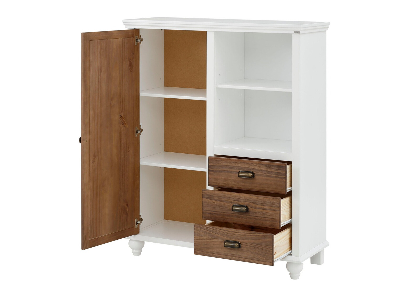 Kомод Tivmeri 103 (Белый + Коричневый)