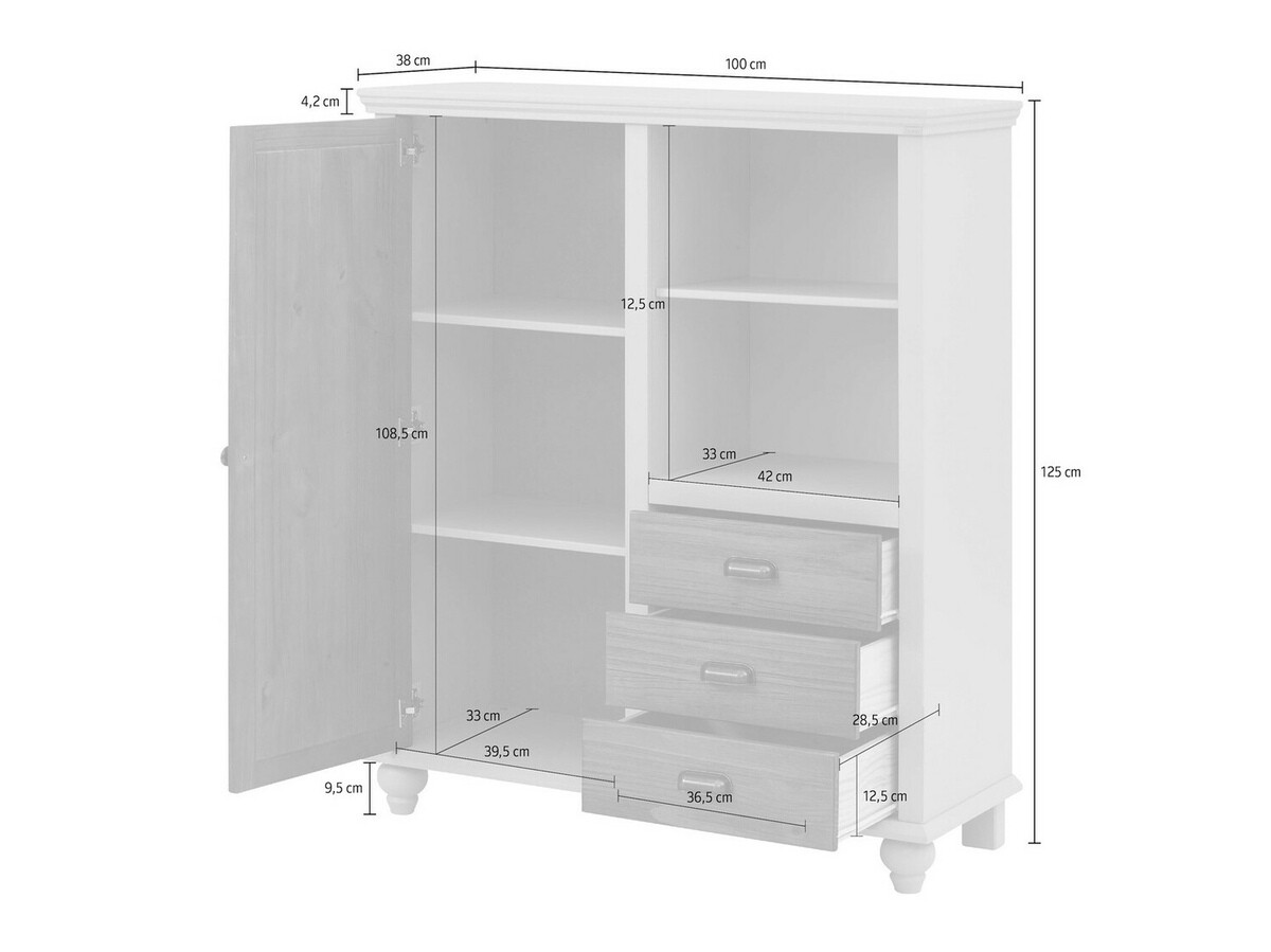 Kumode Tivmeri 103 (Pelēks + Brūns)