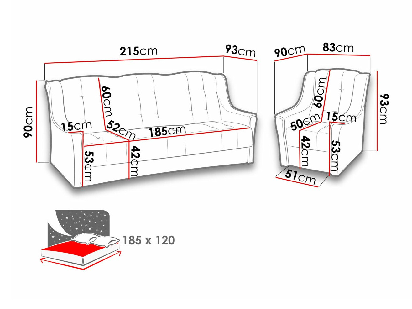 Mīksto mēbeļu komplekts Providence 110 (Kronos 22)